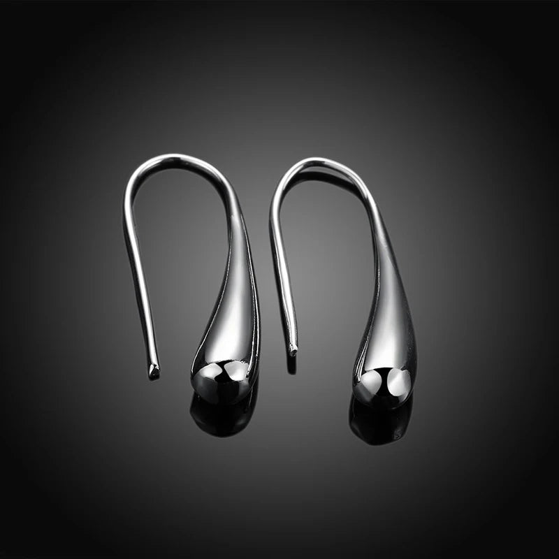 925 Silver Teardrop Raindrop Dangle Earrings