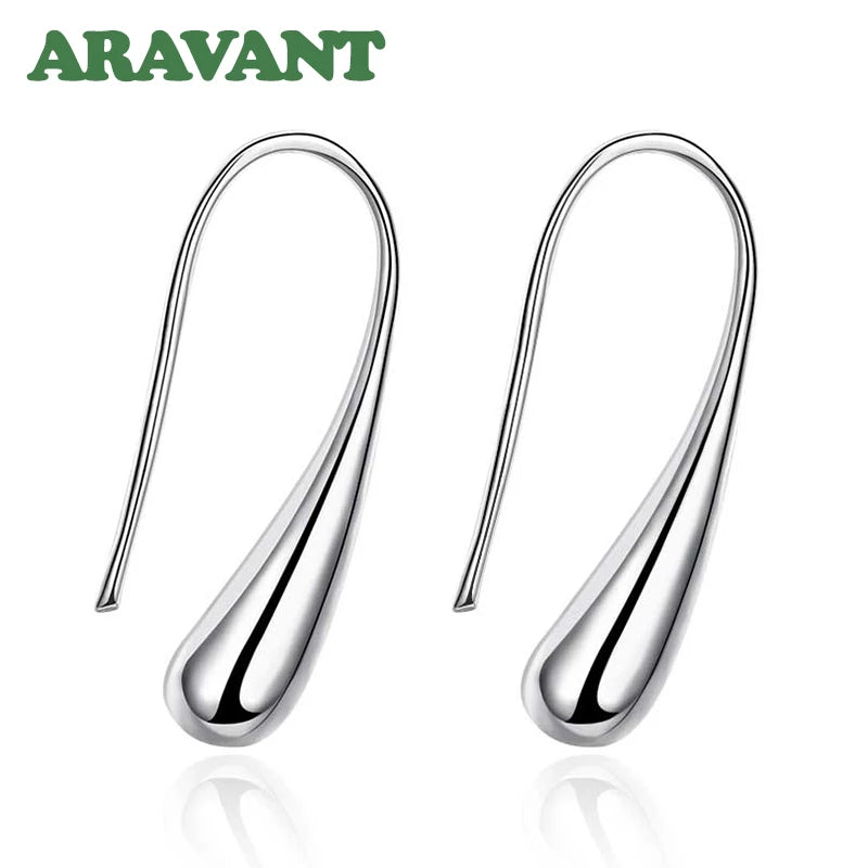 925 Silver Teardrop Raindrop Dangle Earrings