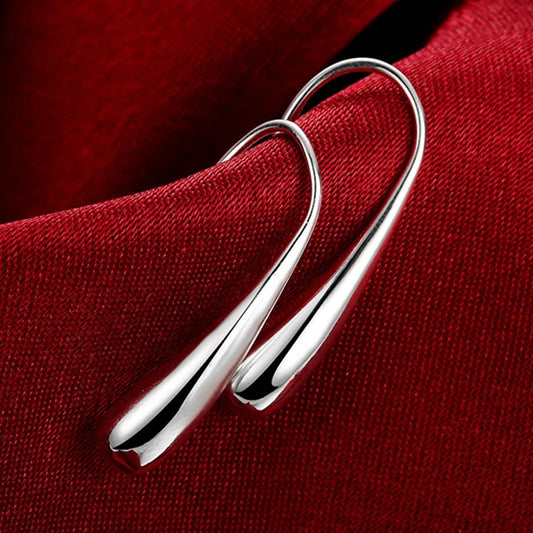 925 Silver Teardrop Raindrop Dangle Earrings