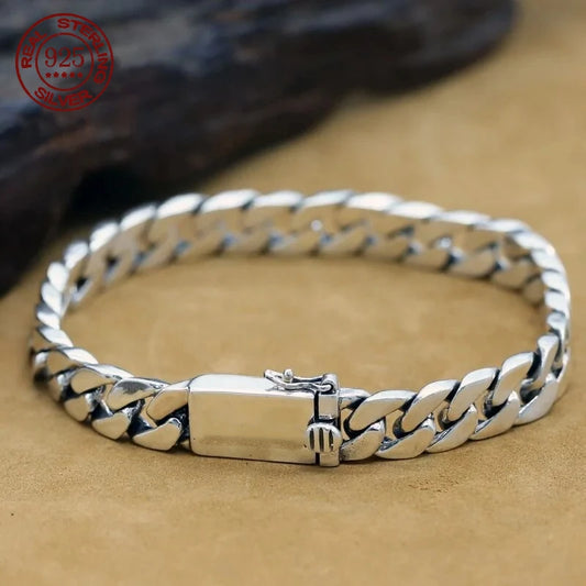 100% S925 Sterling Silver Bracelet 8MM