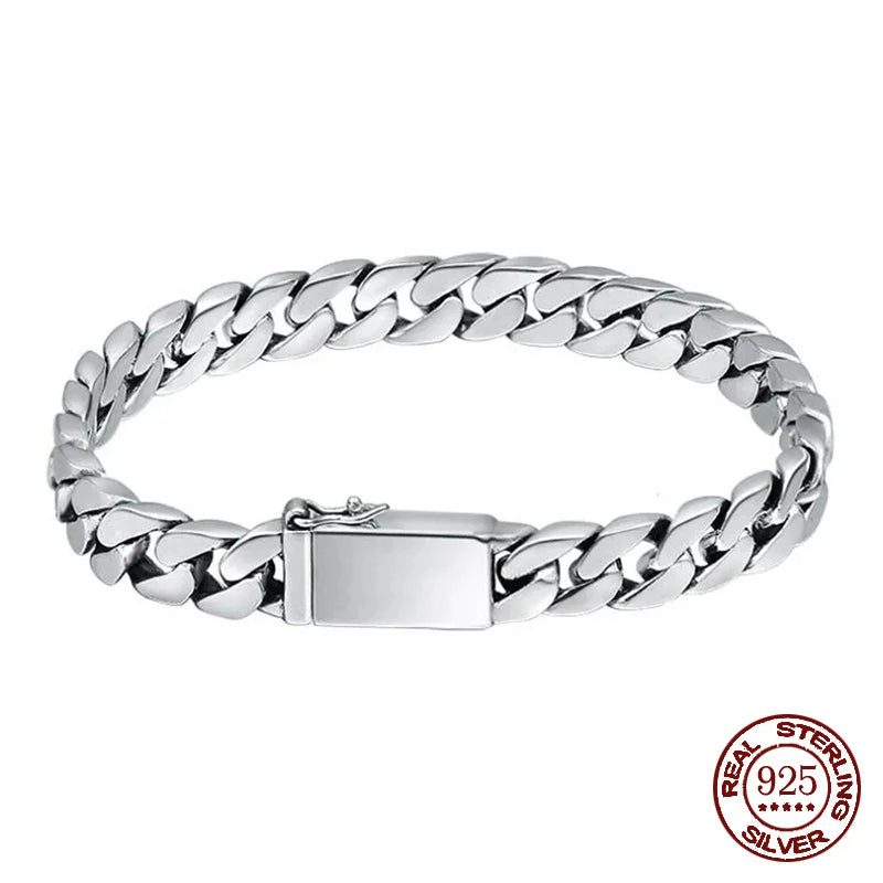 100% S925 Sterling Silver Bracelet 8MM